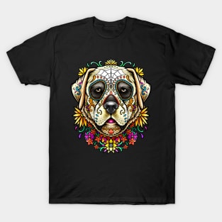 Labrador Retriever Sugar Skull Dog T-Shirt